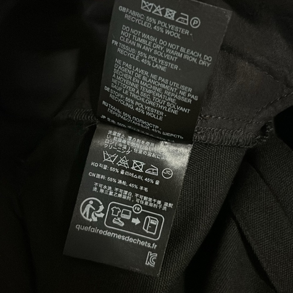 NWOT TOTEME Low-Waist Tailored Trousers in Black Size 34 Tapered XS - Picture 8 of 10